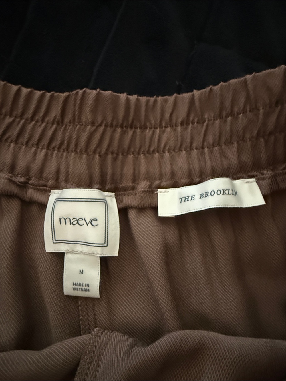 Maeve Brown Athletic Shorts with Blue Side Stripe - Picture 4 of 4
